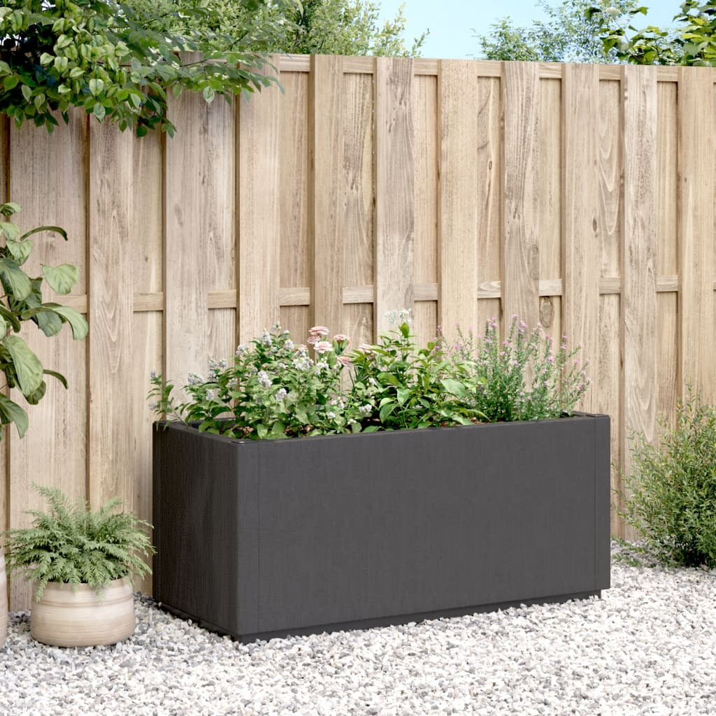 Garden Planter Dark Grey 80x36x35 cm PP