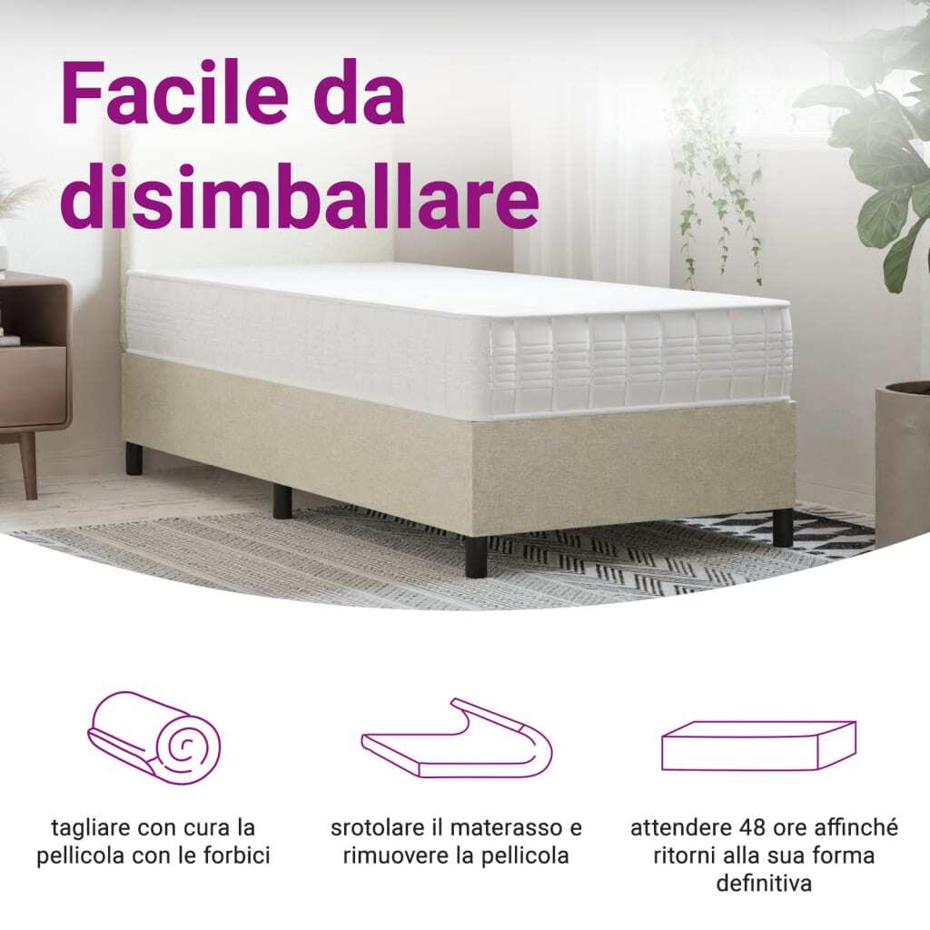 Pocket Spring Mattress Medium Firm 80x200 cm