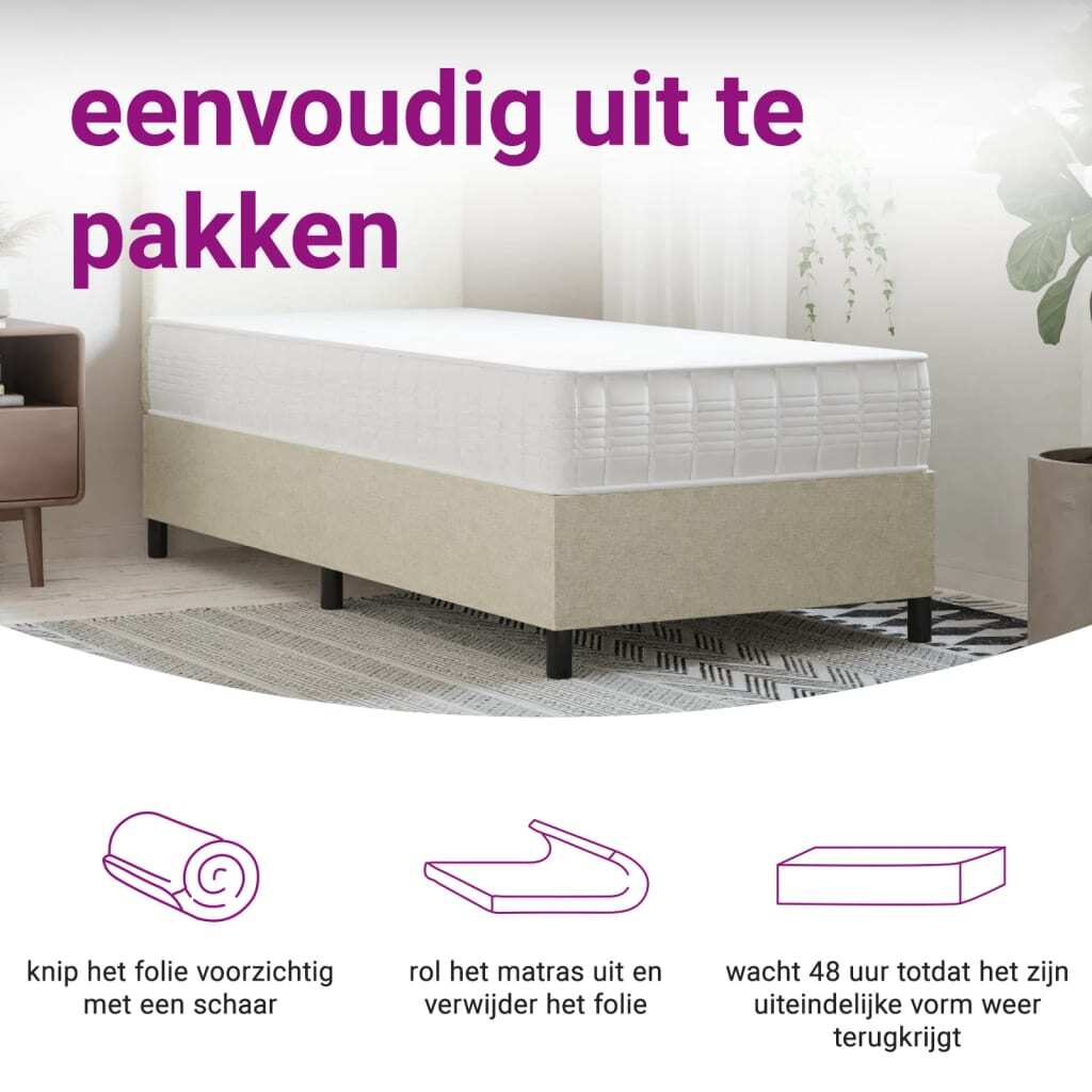 Pocket Spring Mattress Medium Firm 80x200 cm