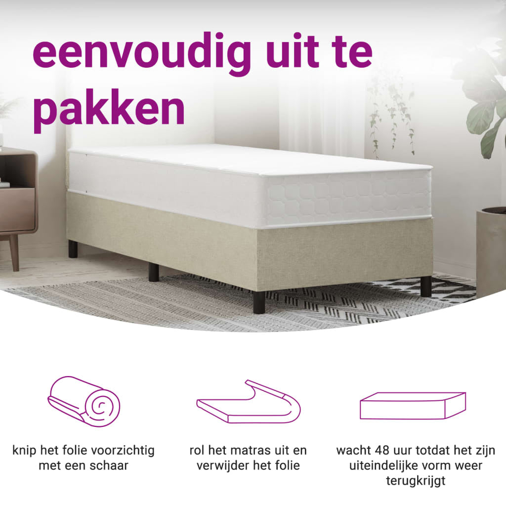 Pocket Spring Mattress Medium Firm 90x200 cm