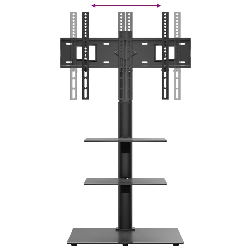 Corner TV Stand 3-Tiers for 32-65 Inch Black