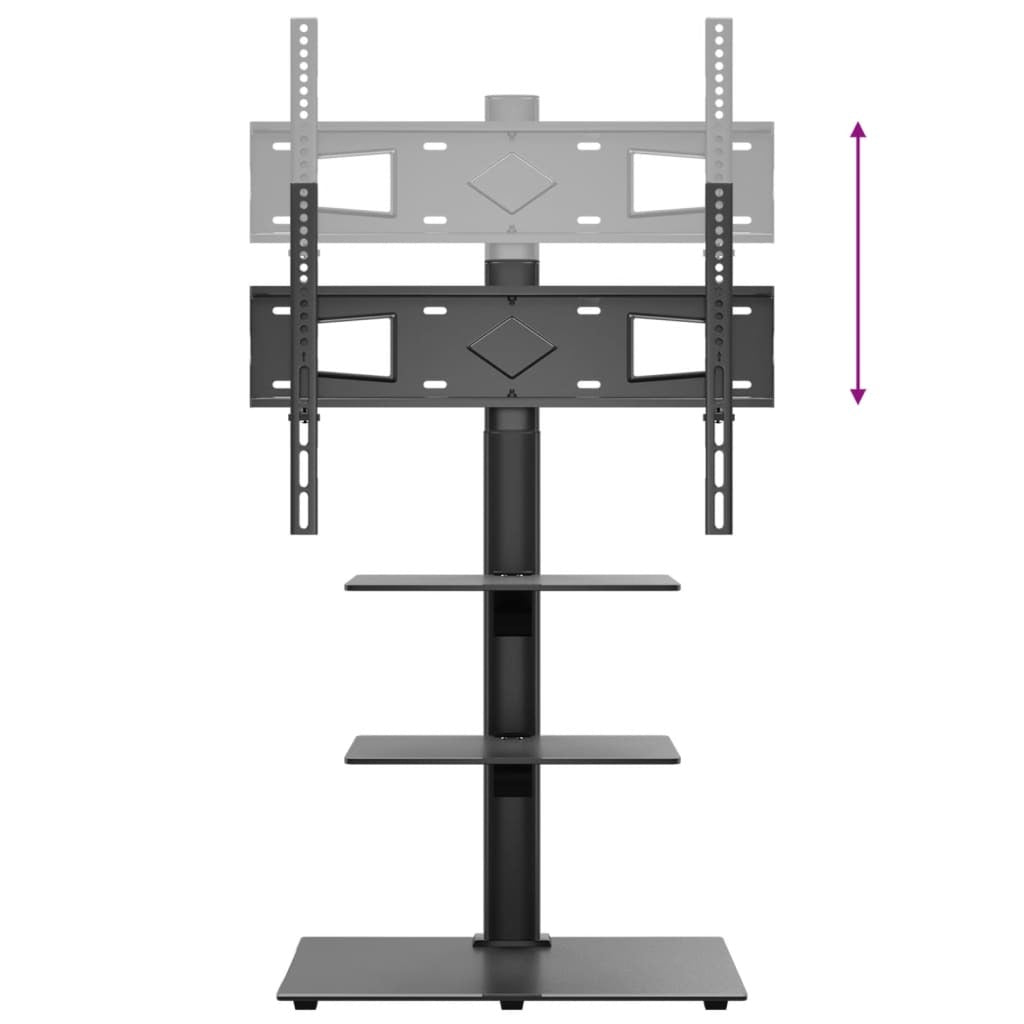 Corner TV Stand 3-Tiers for 32-65 Inch Black