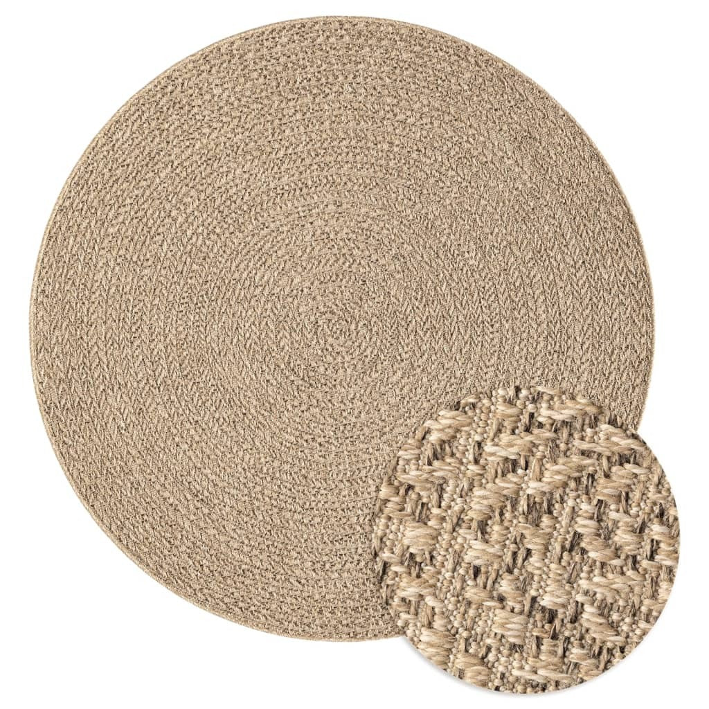 Rug ZIZUR 200 cm Jute Look Indoor and Outdoor