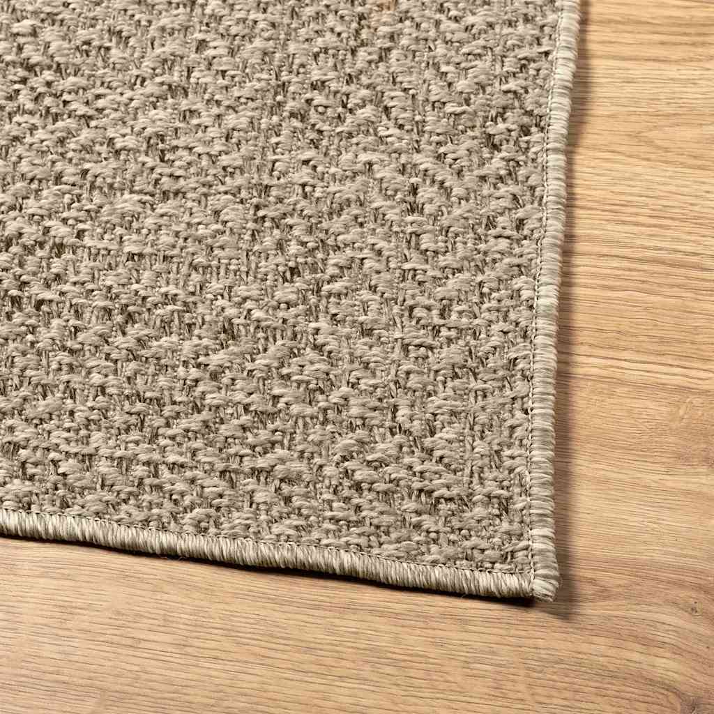 Rug ZIZUR Beige 140x200 cm Jute Look Indoor and Outdoor