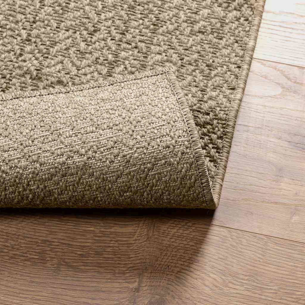 Rug ZIZUR Beige 140x200 cm Jute Look Indoor and Outdoor