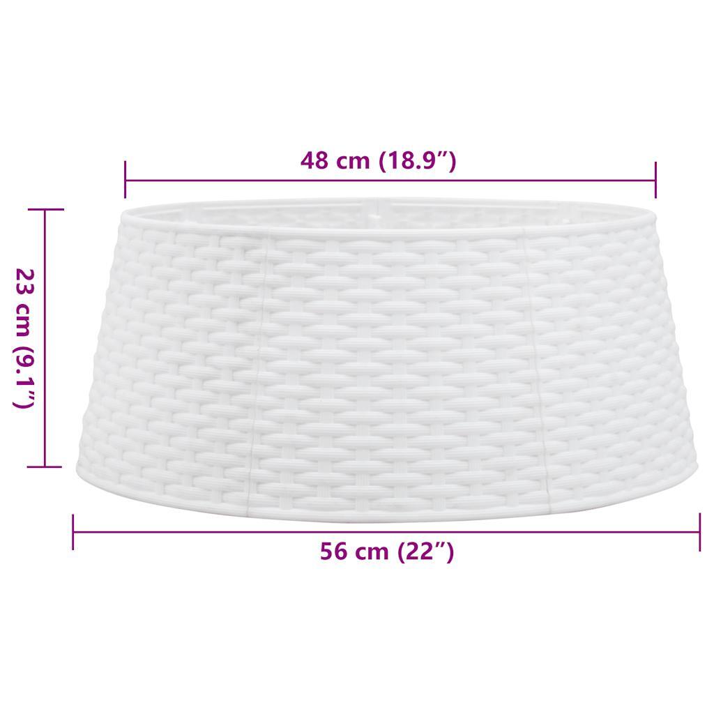 Christmas Tree Skirt White 56x23 cm Plastic