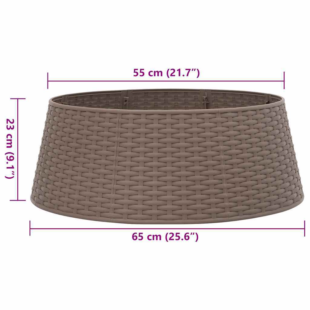Christmas Tree Skirt Brown 65x23 cm Plastic