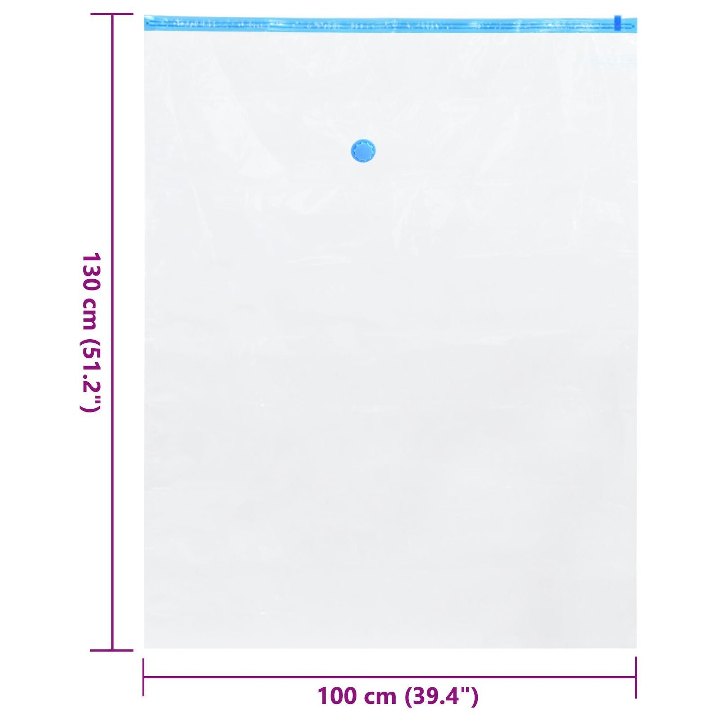 Vacuum Storage Bags 20 pcs Transparent and blue 130 x 100 cm