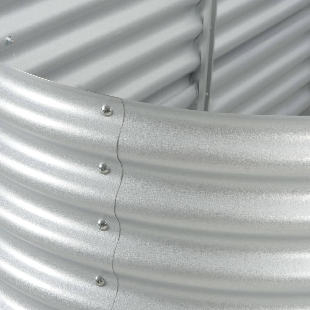 Garden Raised Bed 400x80x81 cm Galvanised Steel Silver