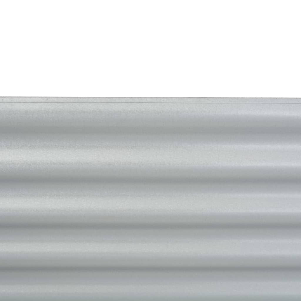 Garden Raised Bed 160x80x81 cm Galvanised Steel Silver