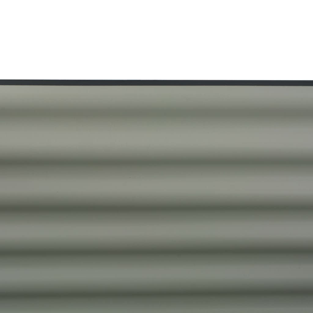 Garden Raised Bed 160x80x81 cm Galvanised Steel Grey