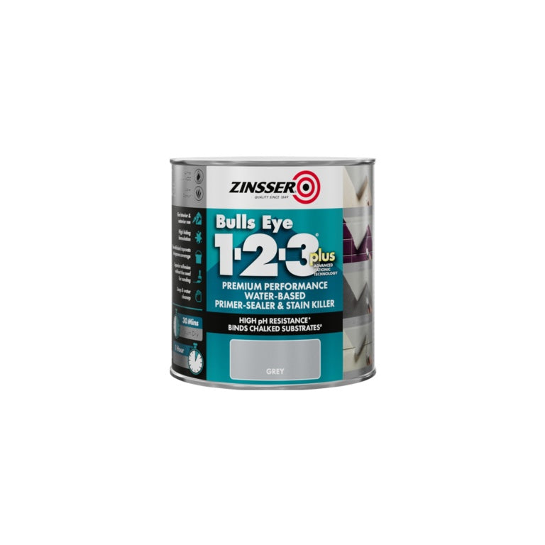 Zinsser Bullseye 1-2-3 Plus Grey Primer 1L