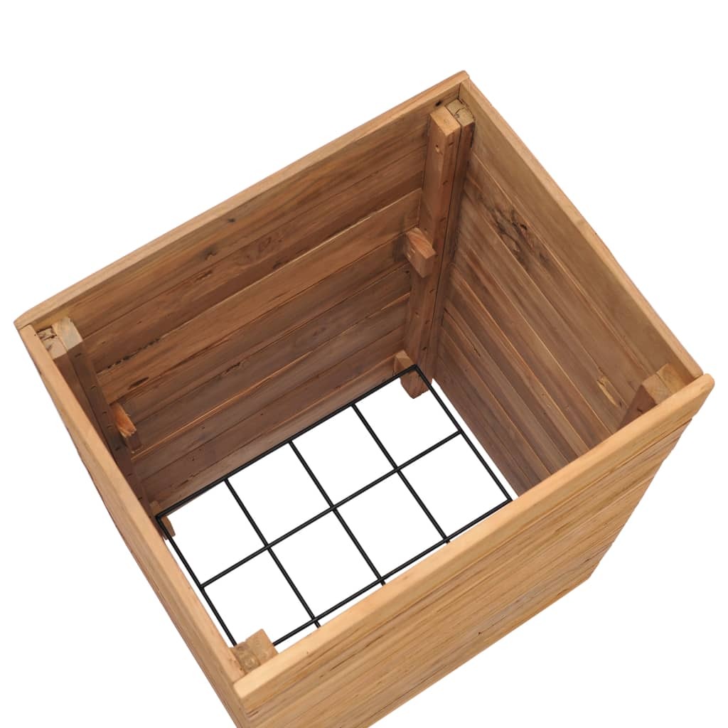 Raised Bed 50x40x72 cm Recycled Teak Wood and Steel