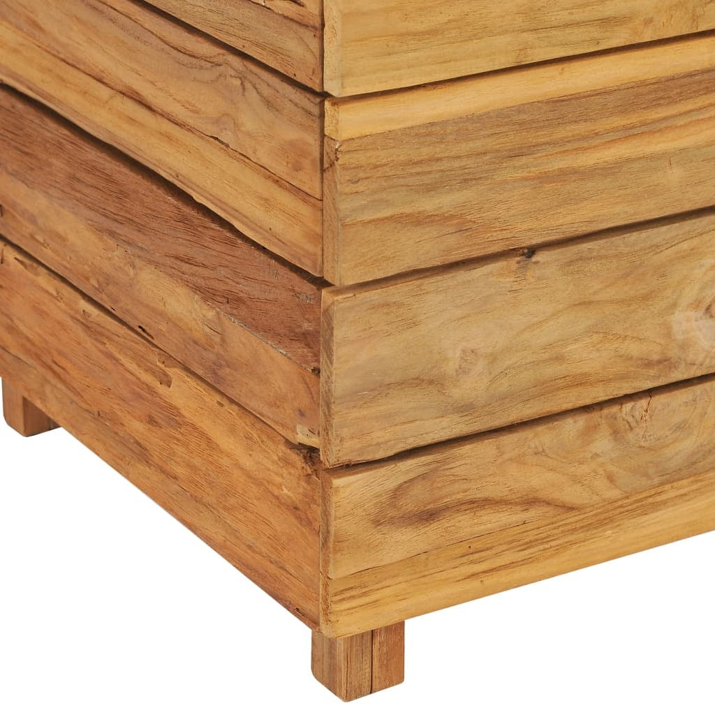 Raised Bed 50x40x72 cm Recycled Teak Wood and Steel