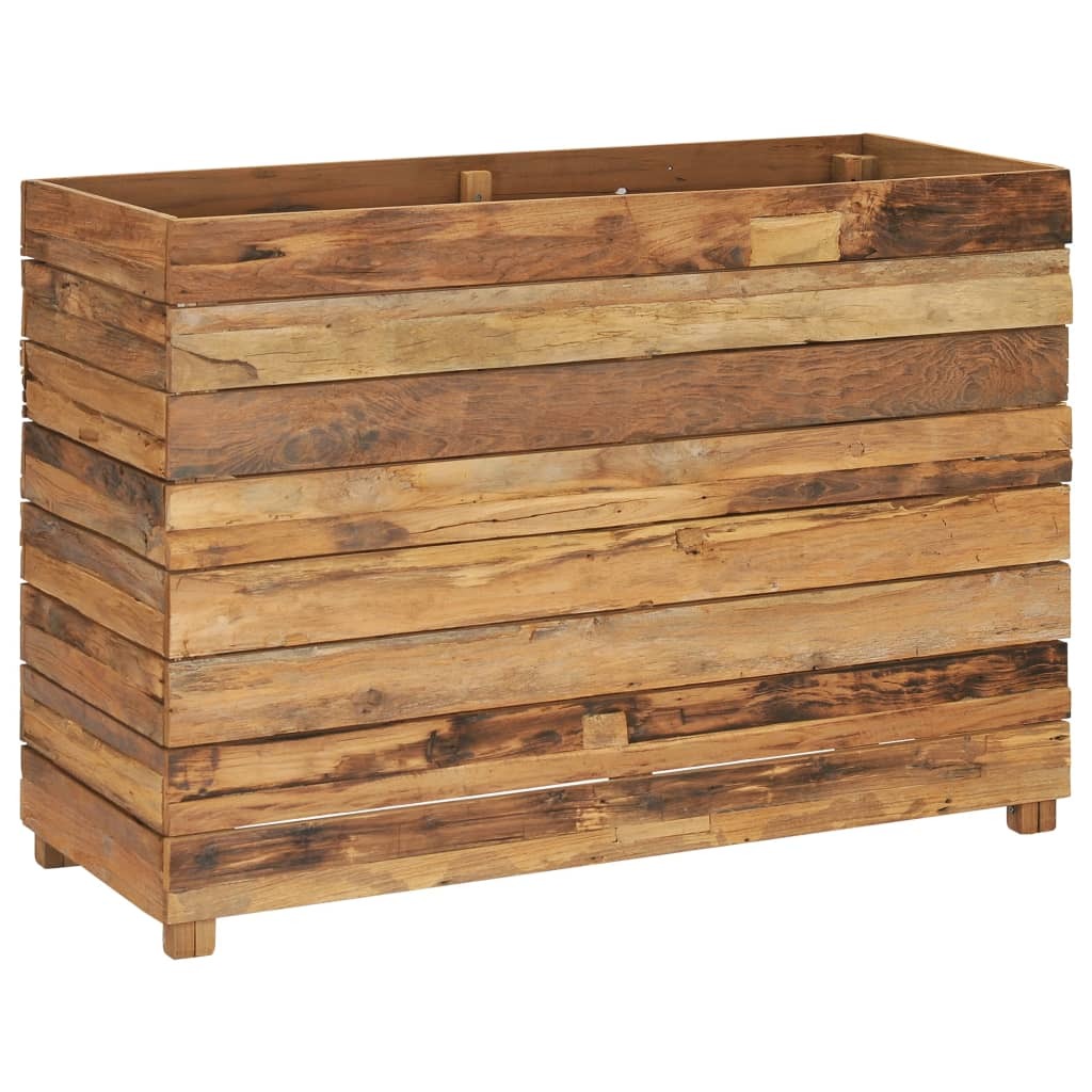 Raised Bed 100x40x72 cm Recycled Teak Wood and Steel