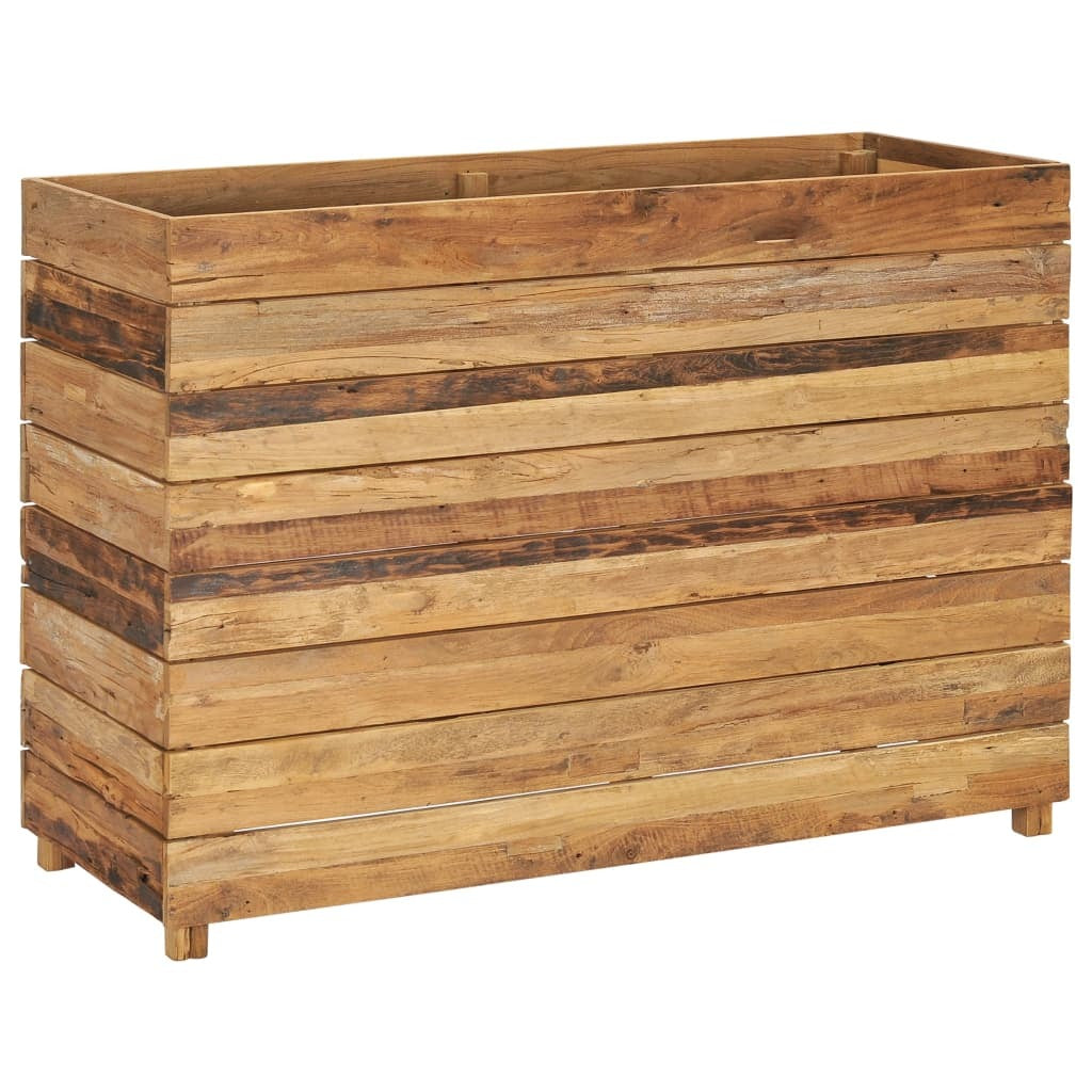 Raised Bed 100x40x72 cm Recycled Teak Wood and Steel