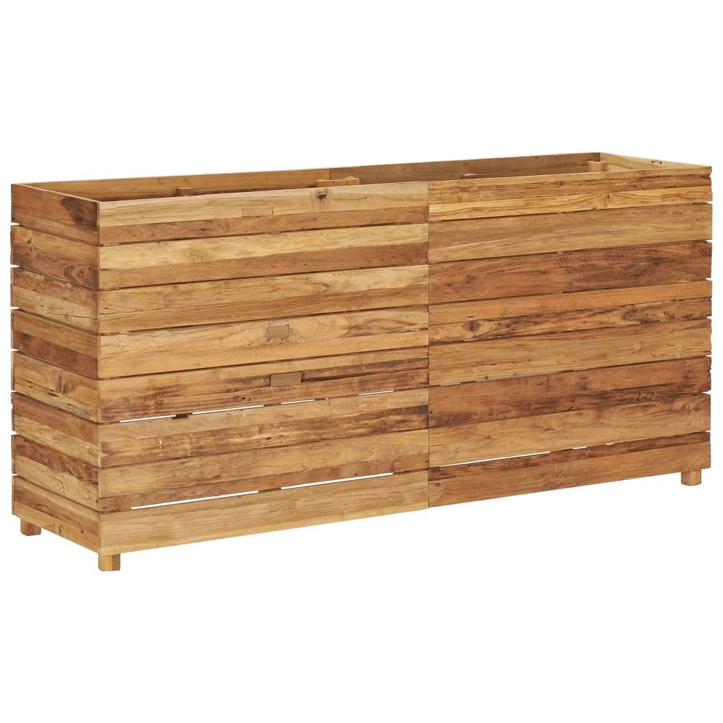 Raised Bed 150x40x72 cm Recycled Teak Wood and Steel