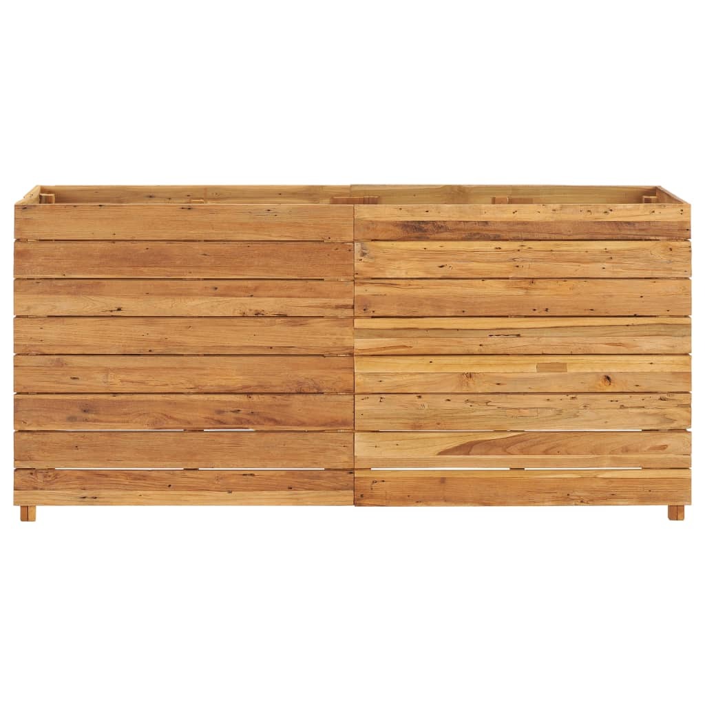 Raised Bed 150x40x72 cm Recycled Teak Wood and Steel
