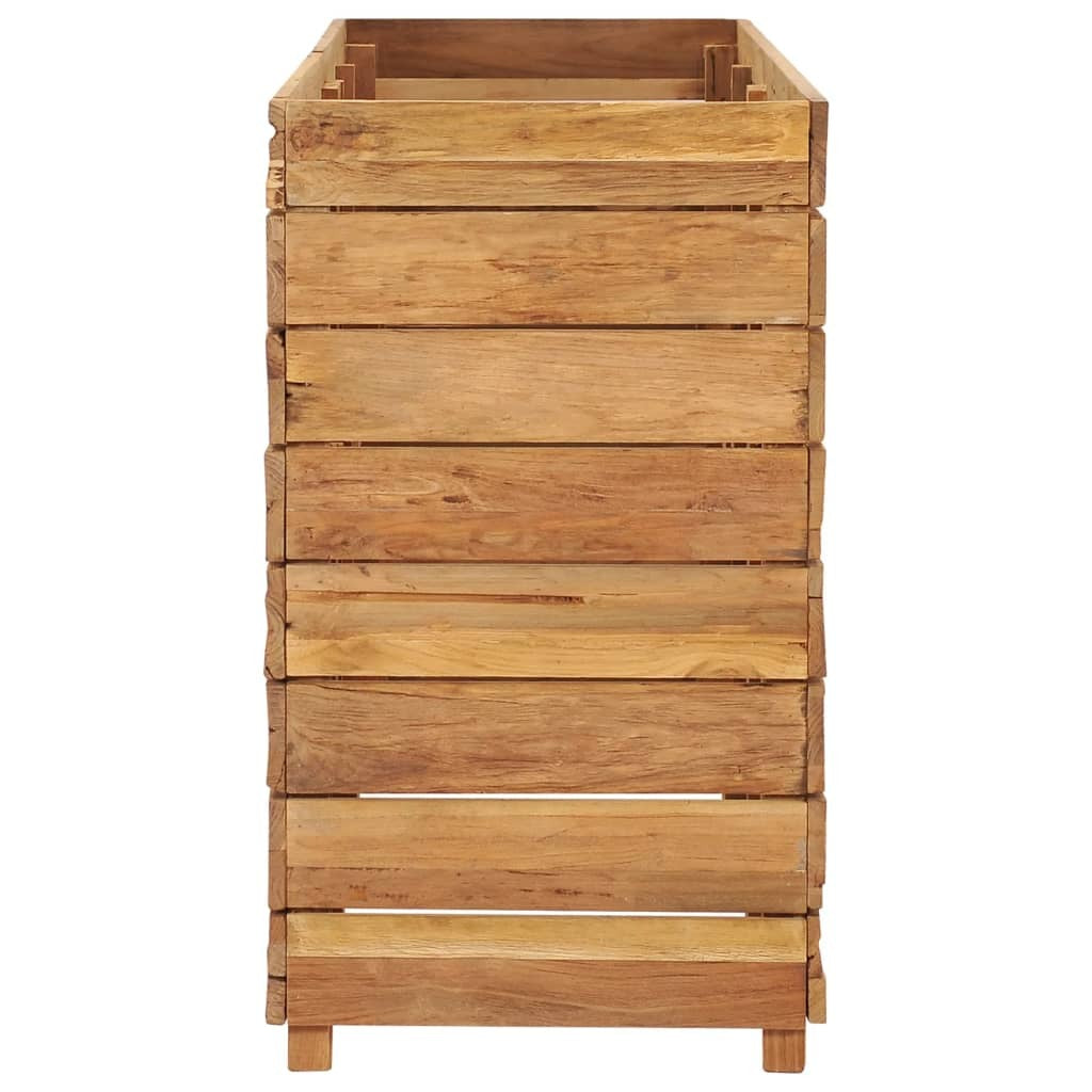 Raised Bed 150x40x72 cm Recycled Teak Wood and Steel