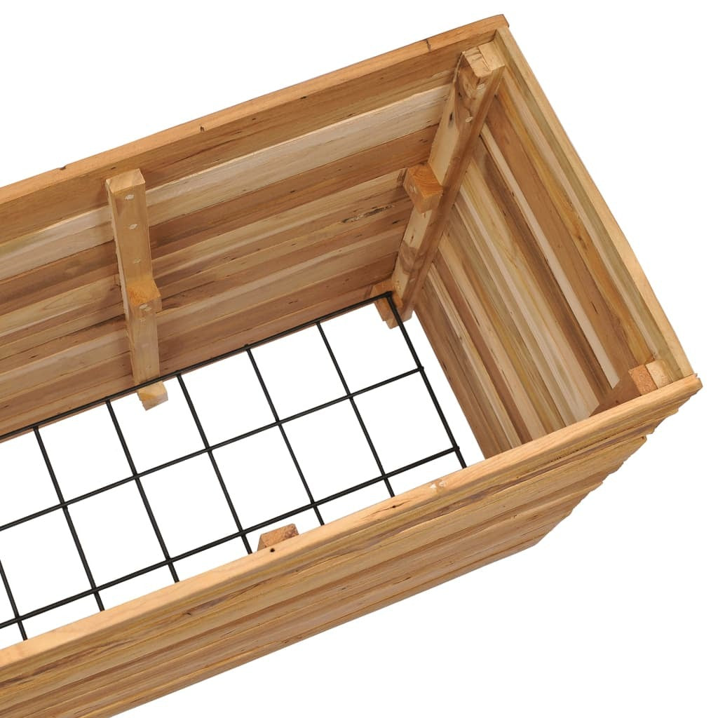 Raised Bed 150x40x72 cm Recycled Teak Wood and Steel