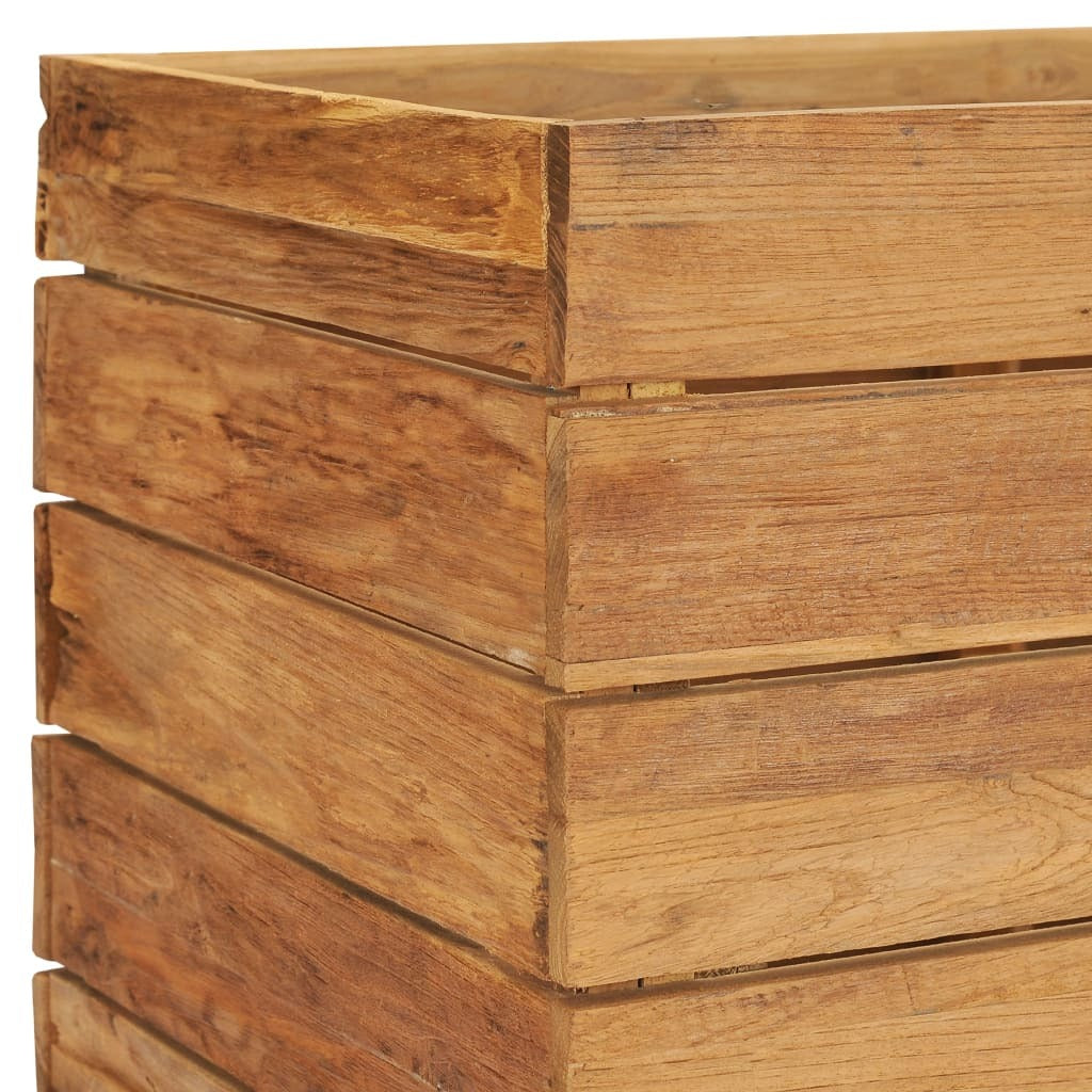 Raised Bed 150x40x72 cm Recycled Teak Wood and Steel