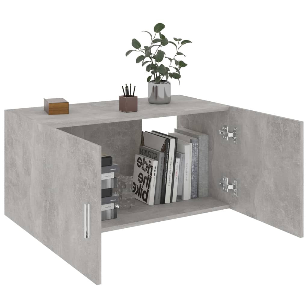 Wall Mounted Cabinet Concrete Grey 80x39x40 cm Engineered Wood
