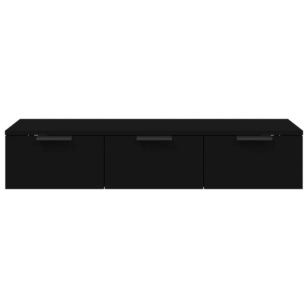 Wall Cabinet Black 102x30x20 cm Engineered Wood