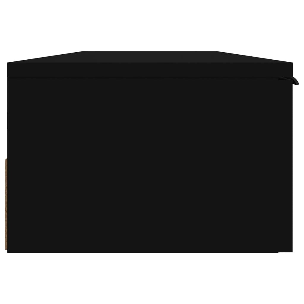 Wall Cabinet Black 102x30x20 cm Engineered Wood