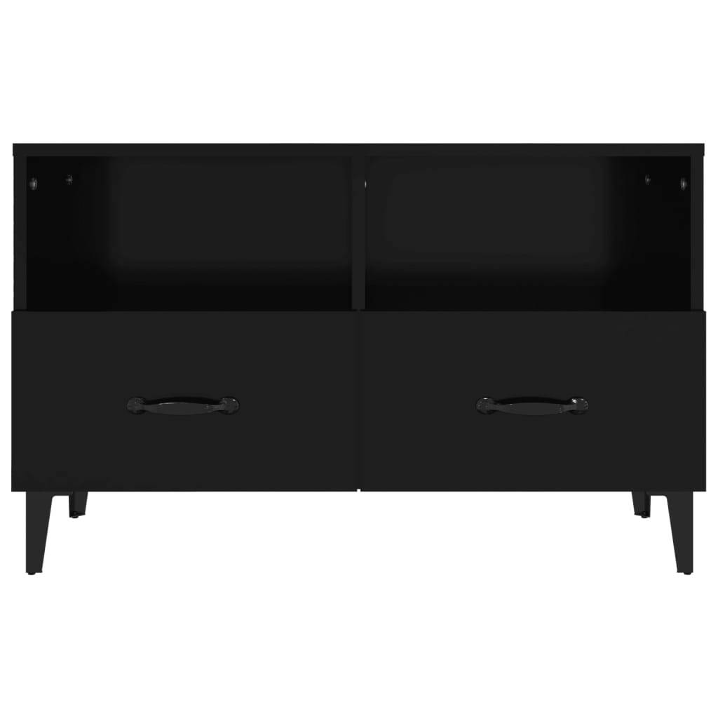 TV Cabinet Black 80x36x50 cm Engineered Wood