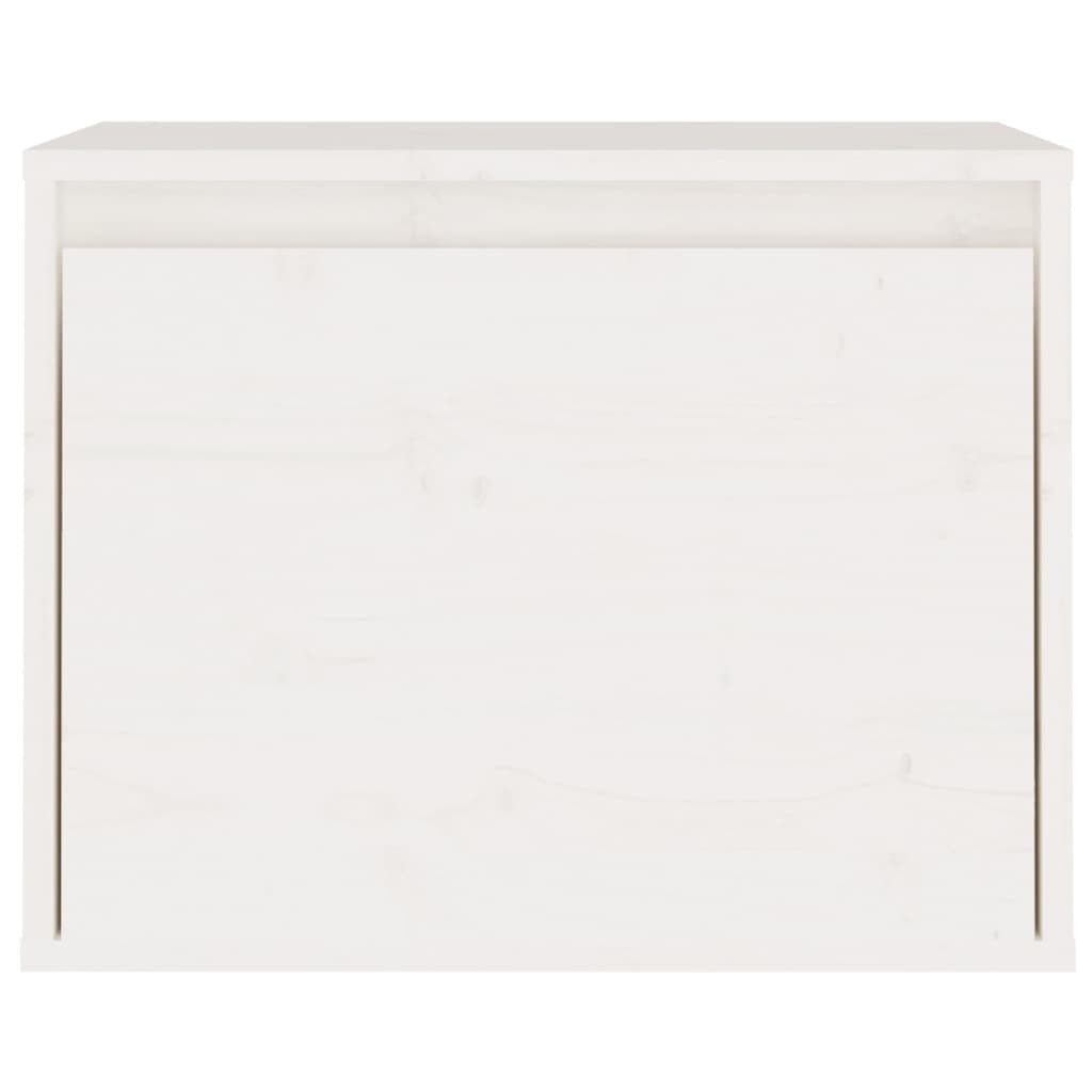 Wall Cabinet White 45x30x35 cm Solid Pinewood