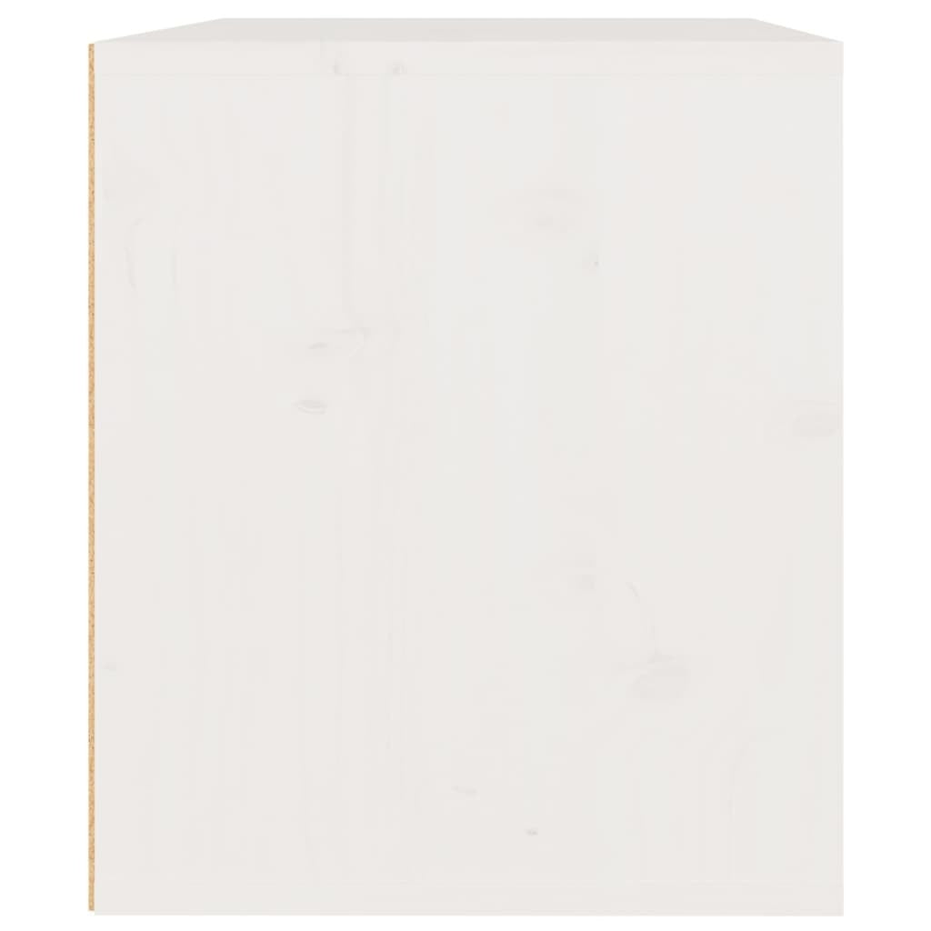 Wall Cabinet White 45x30x35 cm Solid Pinewood