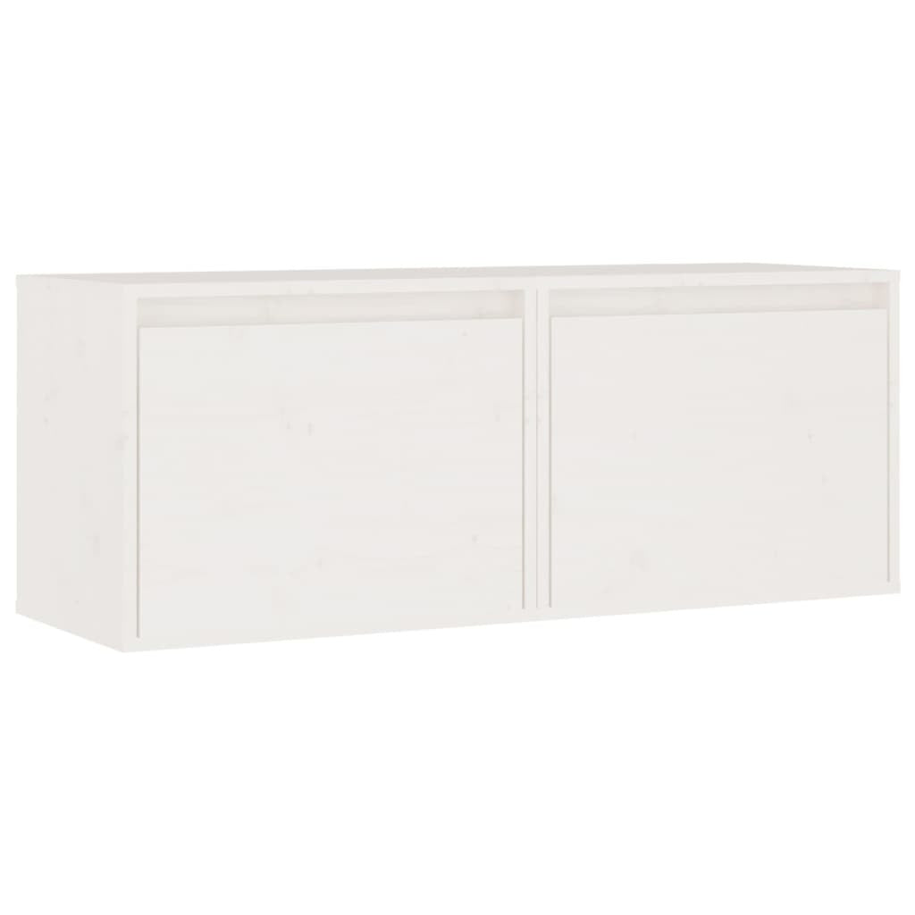 Wall Cabinets 2 pcs White 45x30x35 cm Solid Pinewood