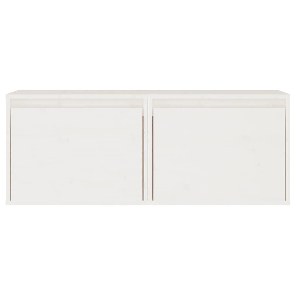 Wall Cabinets 2 pcs White 45x30x35 cm Solid Pinewood