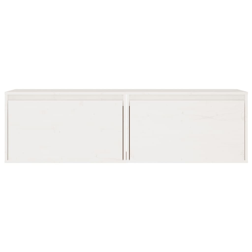 Wall Cabinets 2 pcs White 60x30x35 cm Solid Pinewood