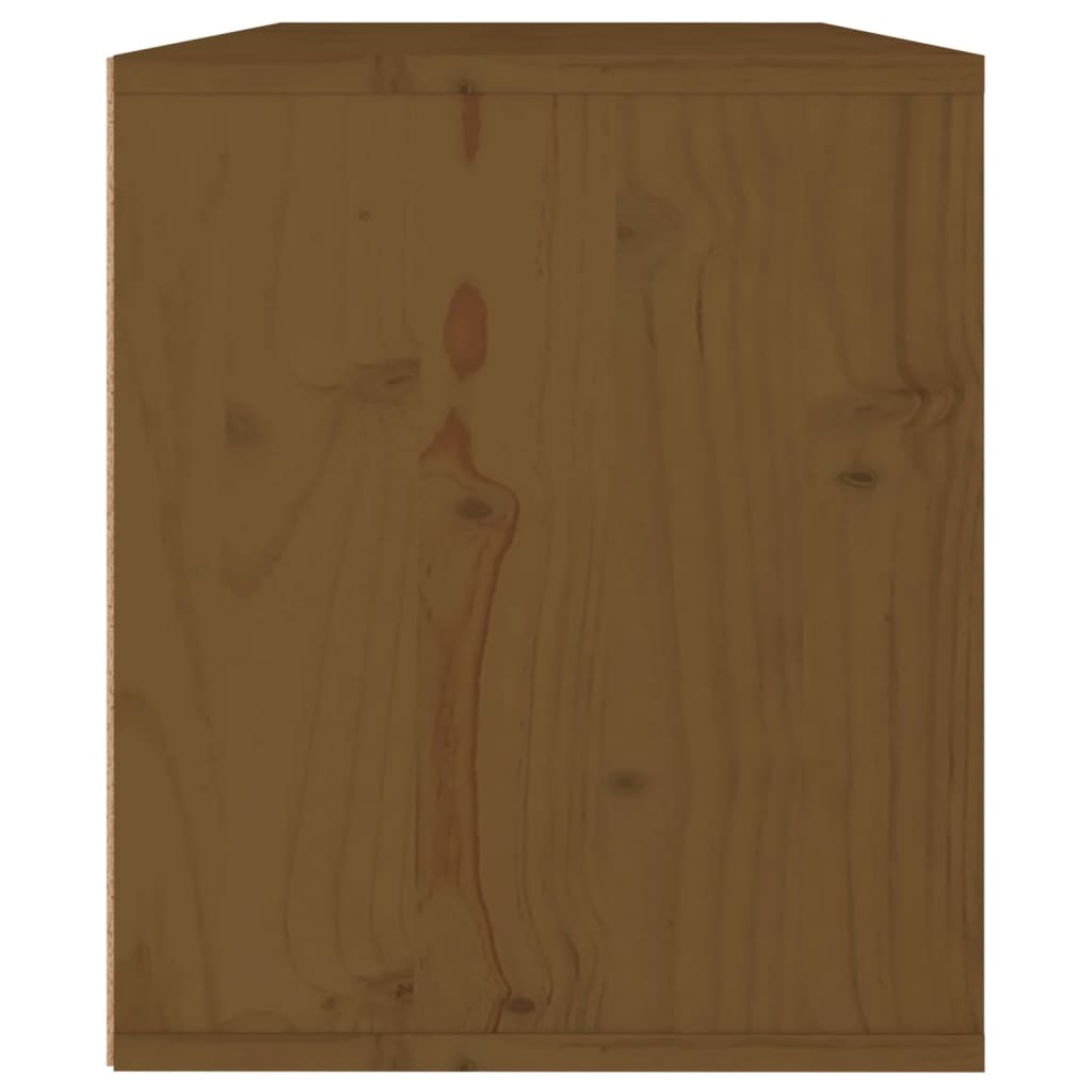 Wall Cabinet Honey Brown 60x30x35 cm Solid Pinewood