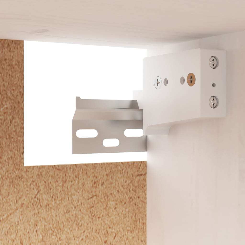 Wall Cabinet White 80x30x35 cm Solid Wood Pine