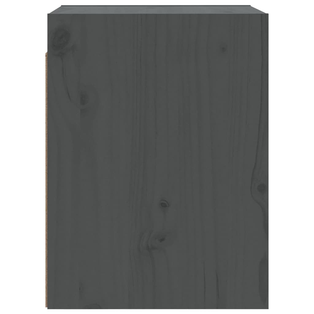Wall Cabinets 2 pcs Grey 30x30x40 cm Solid Wood Pine