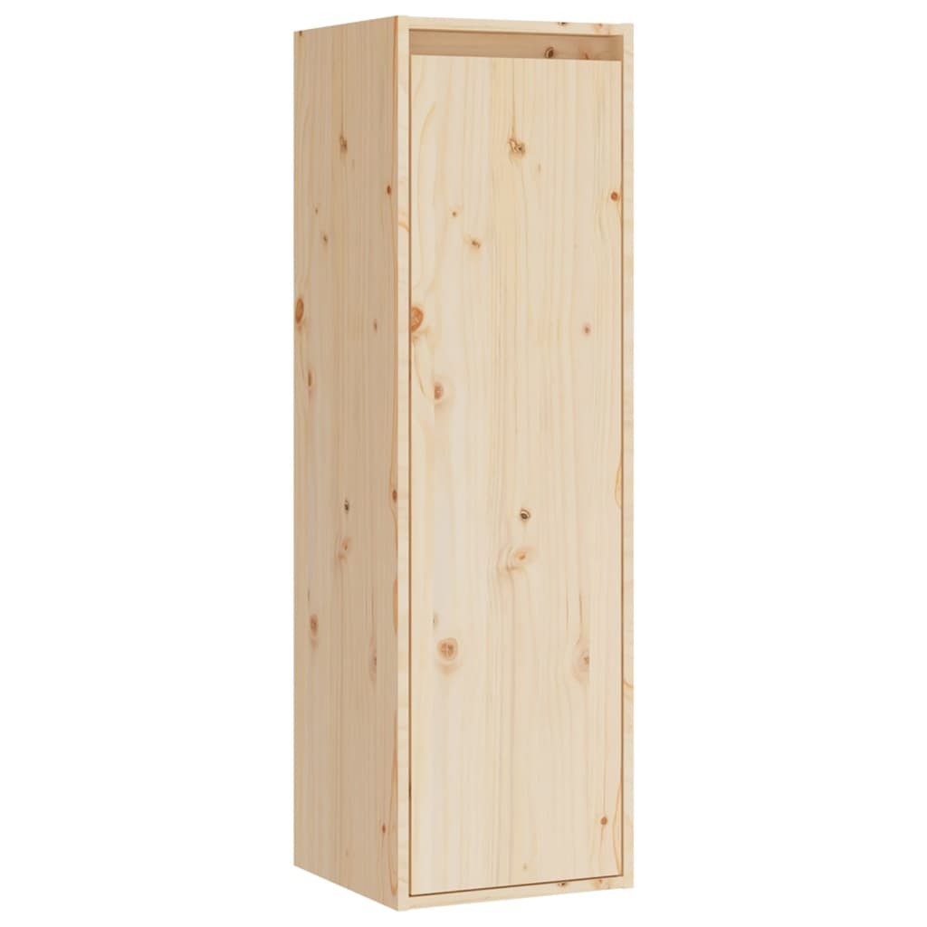 Wall Cabinets 2 pcs 30x30x100 cm Solid Pinewood