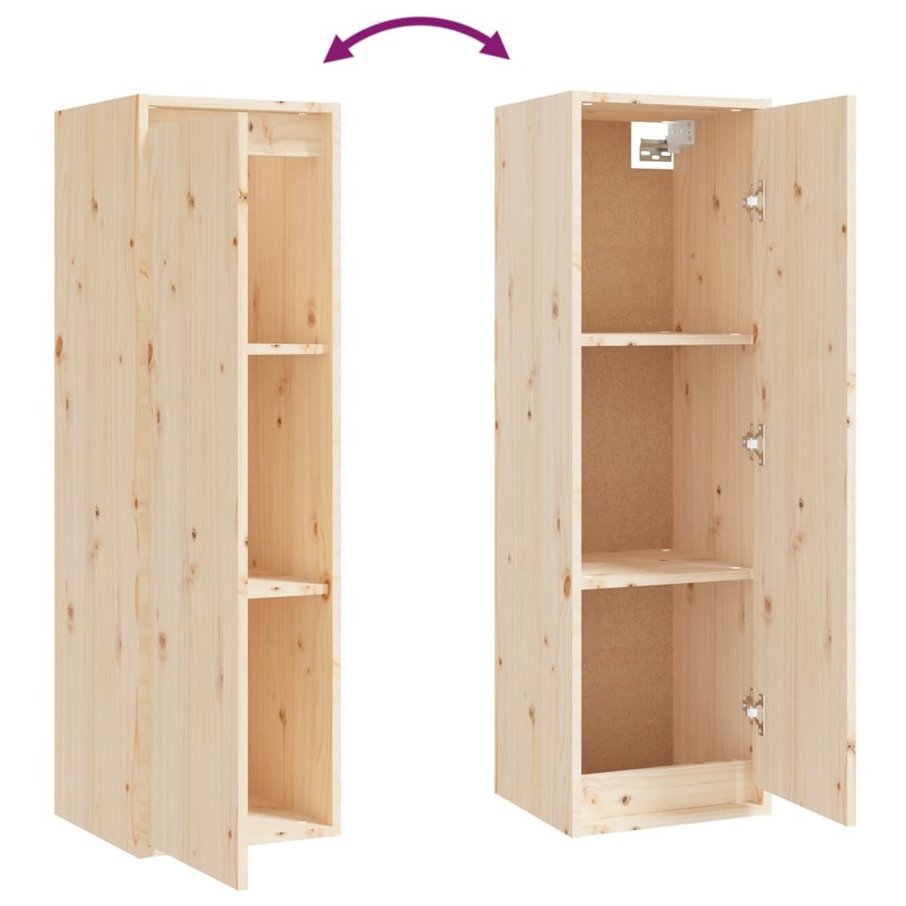 Wall Cabinets 2 pcs 30x30x100 cm Solid Pinewood