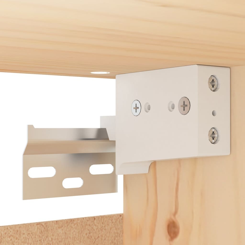 Wall Cabinets 2 pcs 30x30x100 cm Solid Pinewood