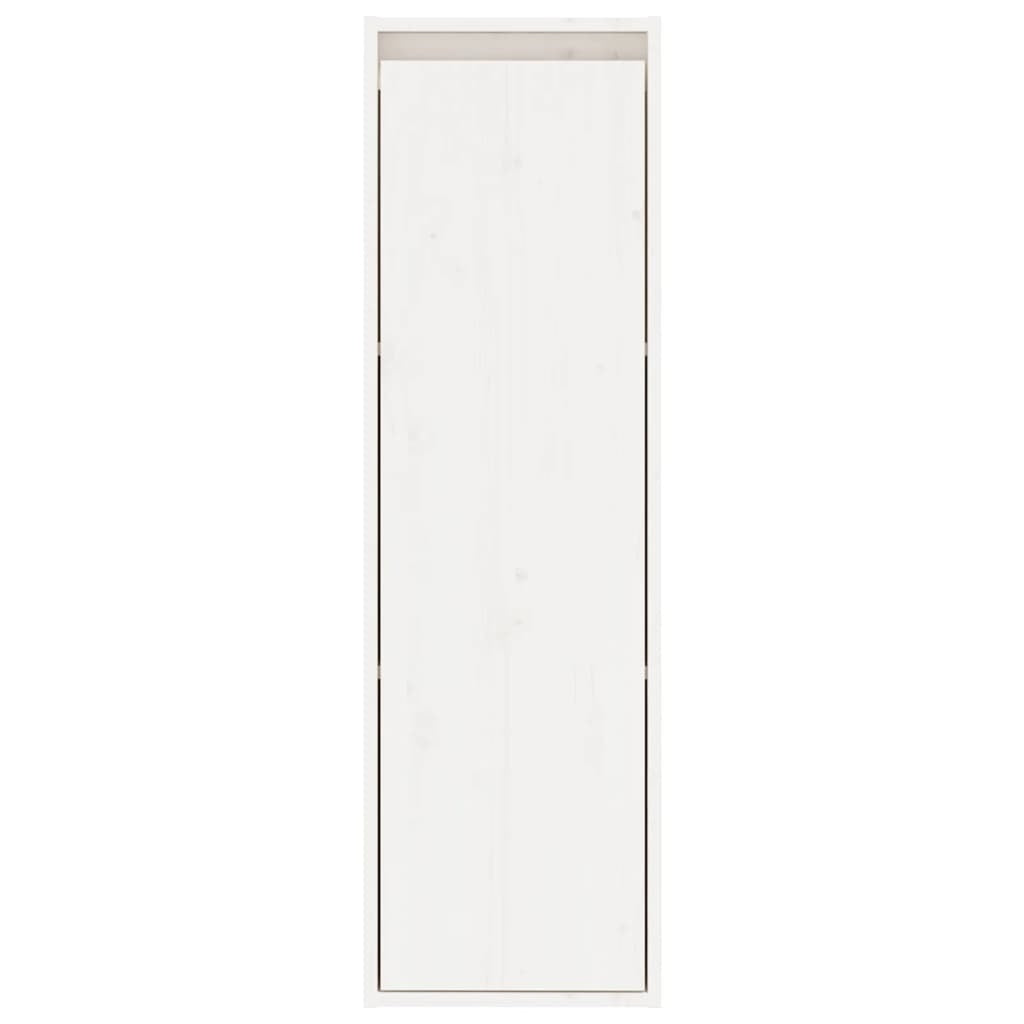 Wall Cabinet White 30x30x100 cm Solid Pinewood