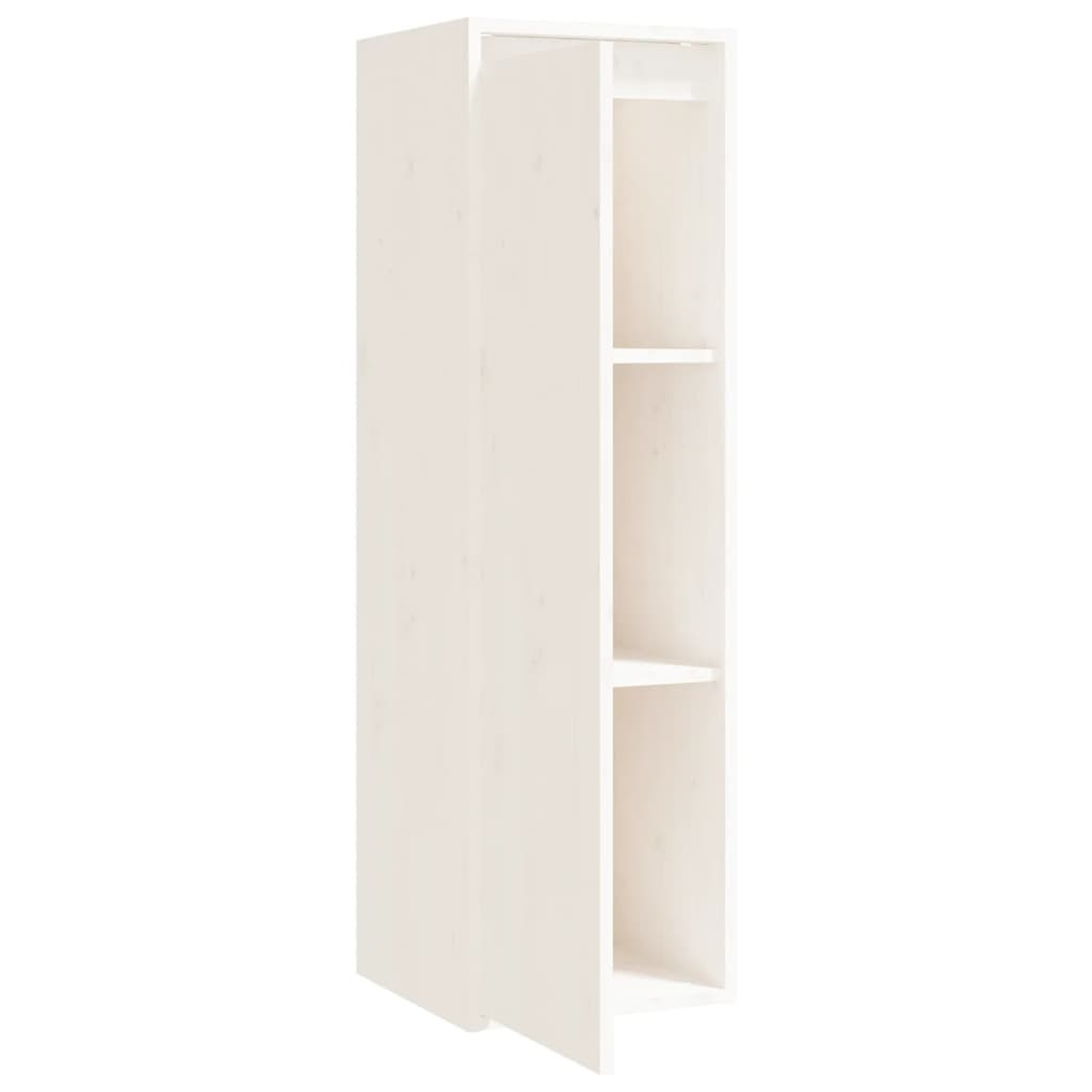 Wall Cabinet White 30x30x100 cm Solid Pinewood