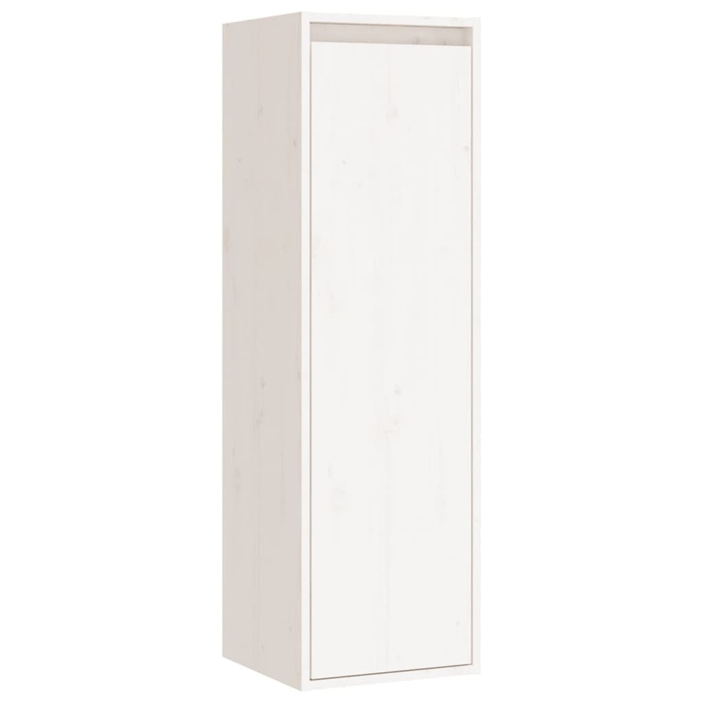 Wall Cabinets 2 pcs White 30x30x100 cm Solid Pinewood