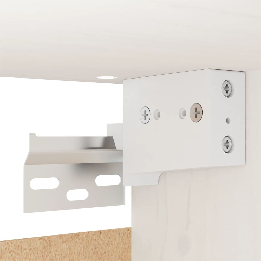 Wall Cabinets 2 pcs White 30x30x100 cm Solid Pinewood
