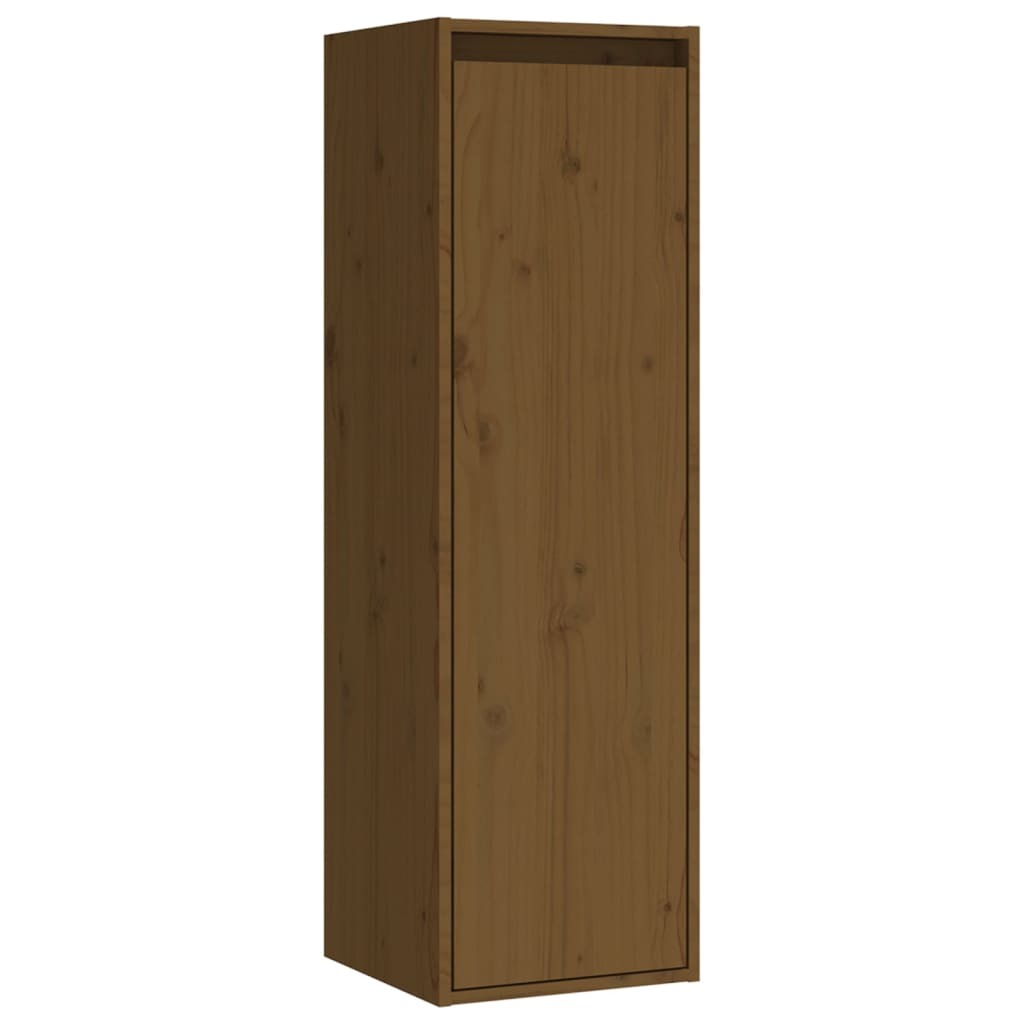 Wall Cabinets 2 pcs Honey Brown 30x30x100 cm Solid Pinewood