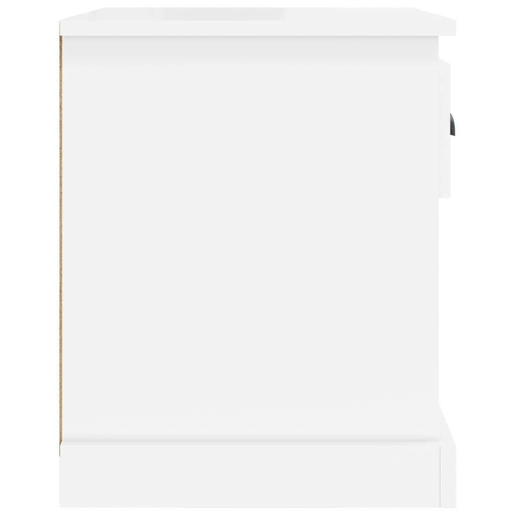 Bedside Cabinets 2 pcs High Gloss White 39x39x47.5 cm Engineered Wood