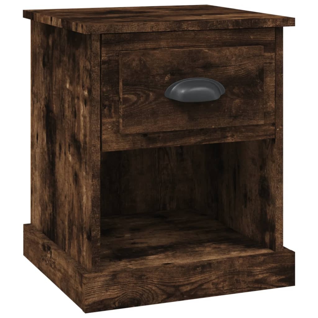 Bedside Cabinet Smoked Oak 39x39x47.5 cm Engineered Wood