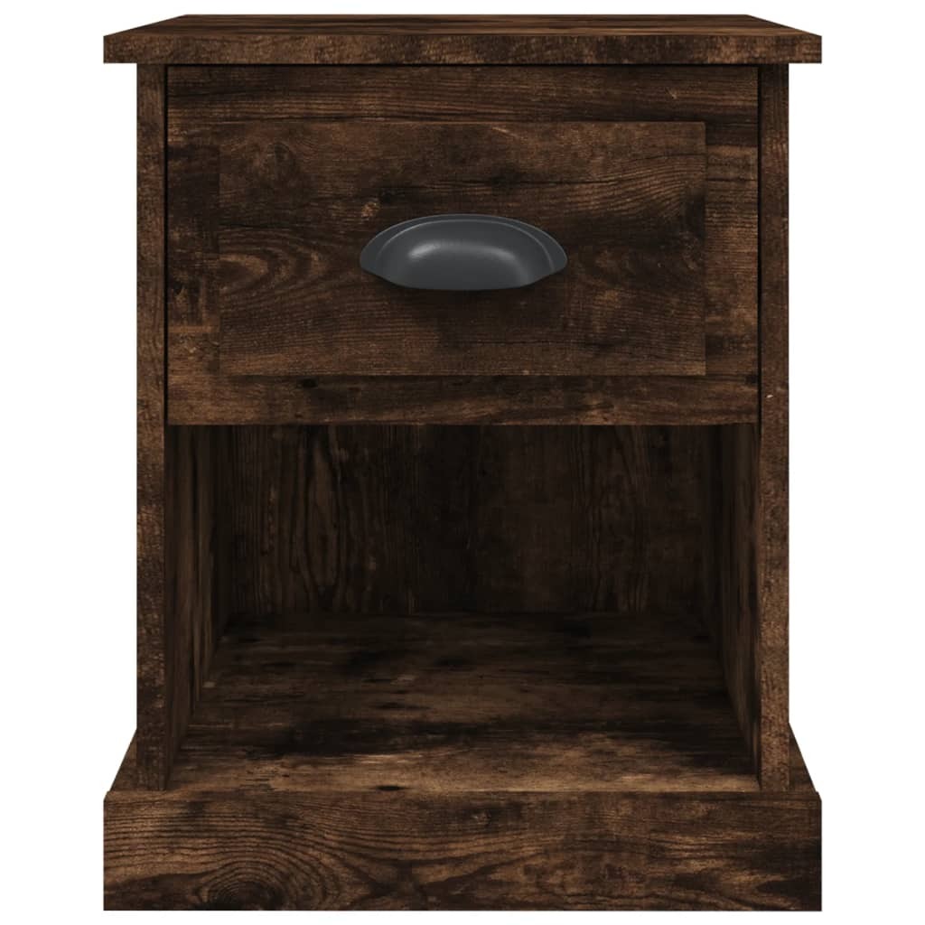 Bedside Cabinet Smoked Oak 39x39x47.5 cm Engineered Wood