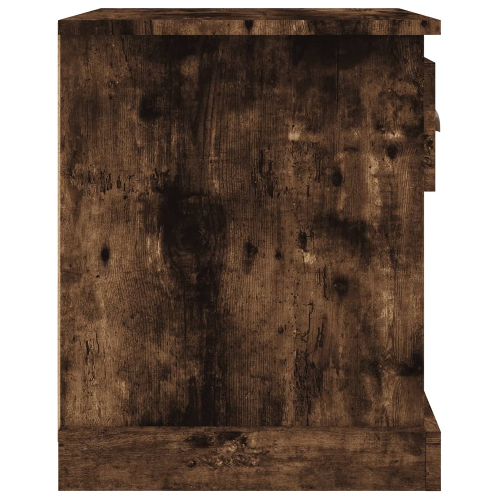 Bedside Cabinet Smoked Oak 39x39x47.5 cm Engineered Wood