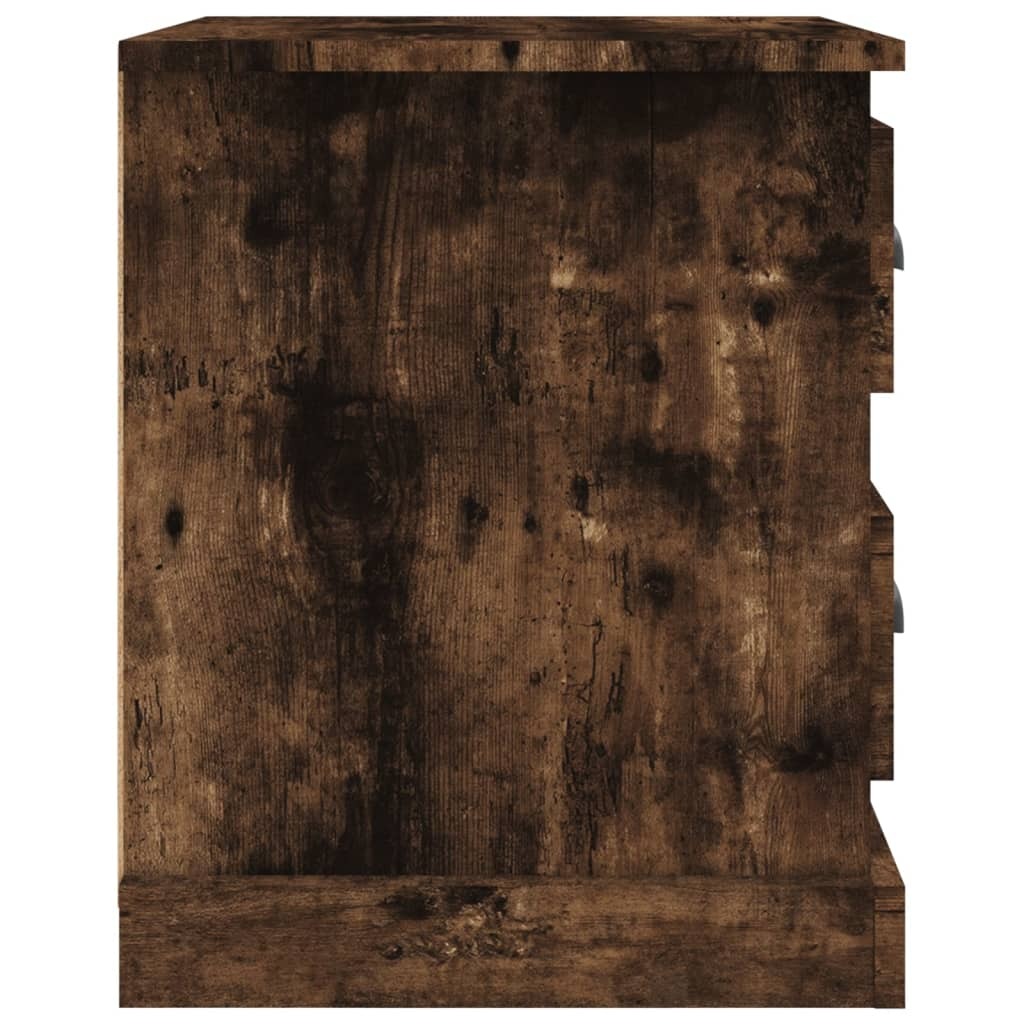 Bedside Cabinet Smoked Oak 39x39x47.5 cm Engineered Wood